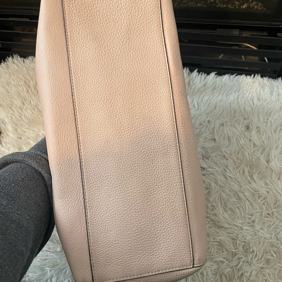 👜 Tory Burch Pebbled Leather Satchel / Shoulder Bag – Blush - Picture 6 of 11